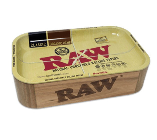 RAW Wooden Box – Cache Box with Tray Lid