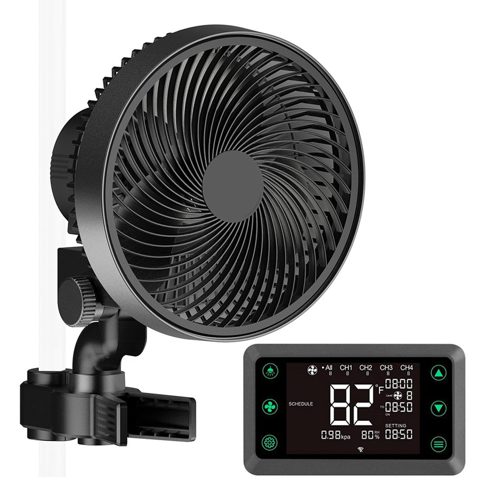 VORTEXFLOW Z6 Smart Oscillating Clip Fan | 6” with 10-Speed Control, Dual-Angle Auto Oscillation & PWM Integration