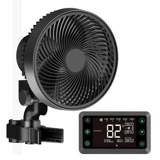 VORTEXFLOW Z6 Smart Oscillating Clip Fan | 6” with 10-Speed Control, Dual-Angle Auto Oscillation & PWM Integration
