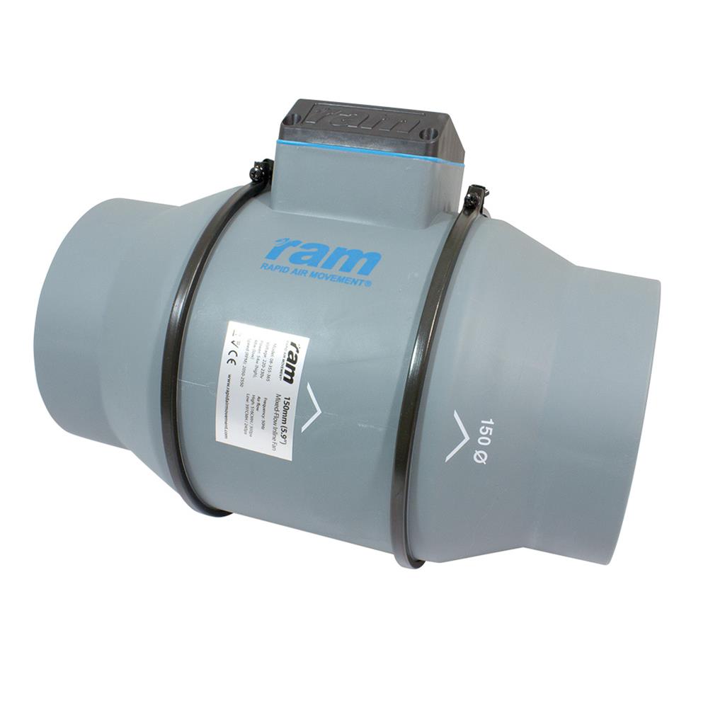 6" RAM mixed-flow inline fan 150mm - 517m³/hr