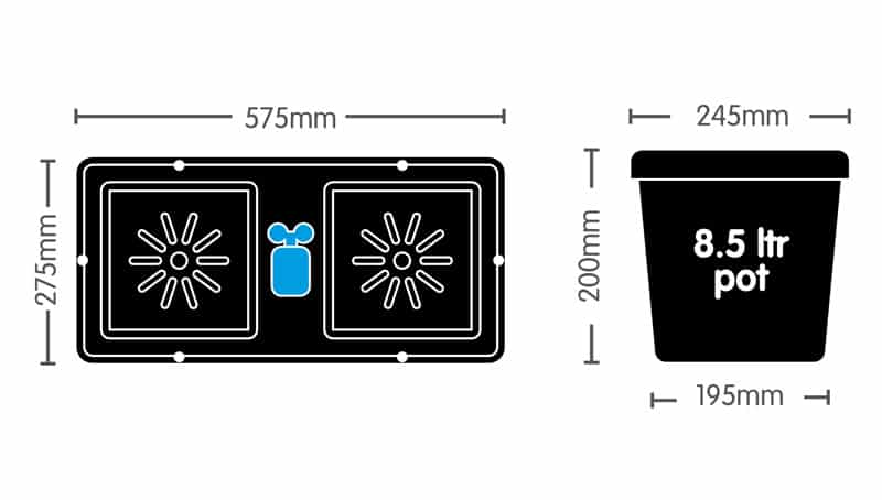 Autopot Easy2grow 20 System with 8.5L Pots (includes tank)