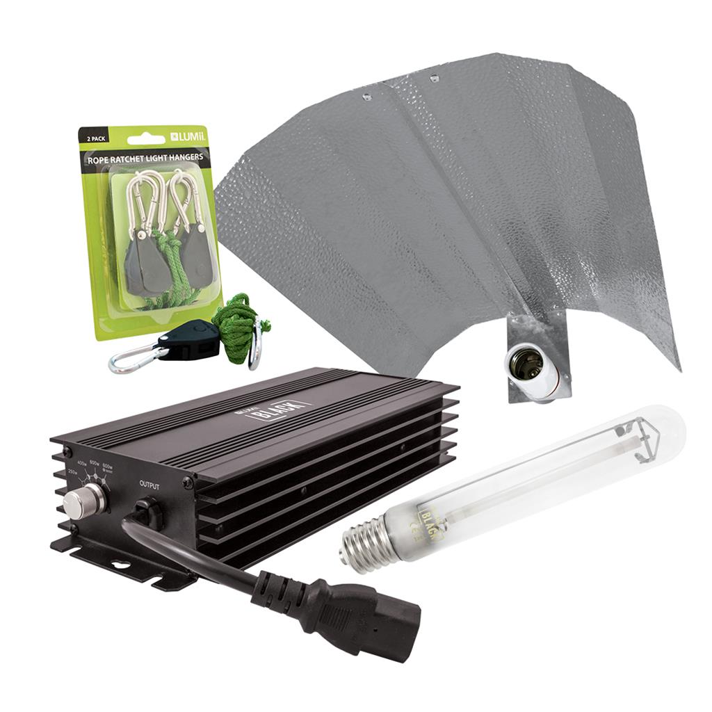 LUMii BLACK 600W HPS Electronic Grow Light Kit