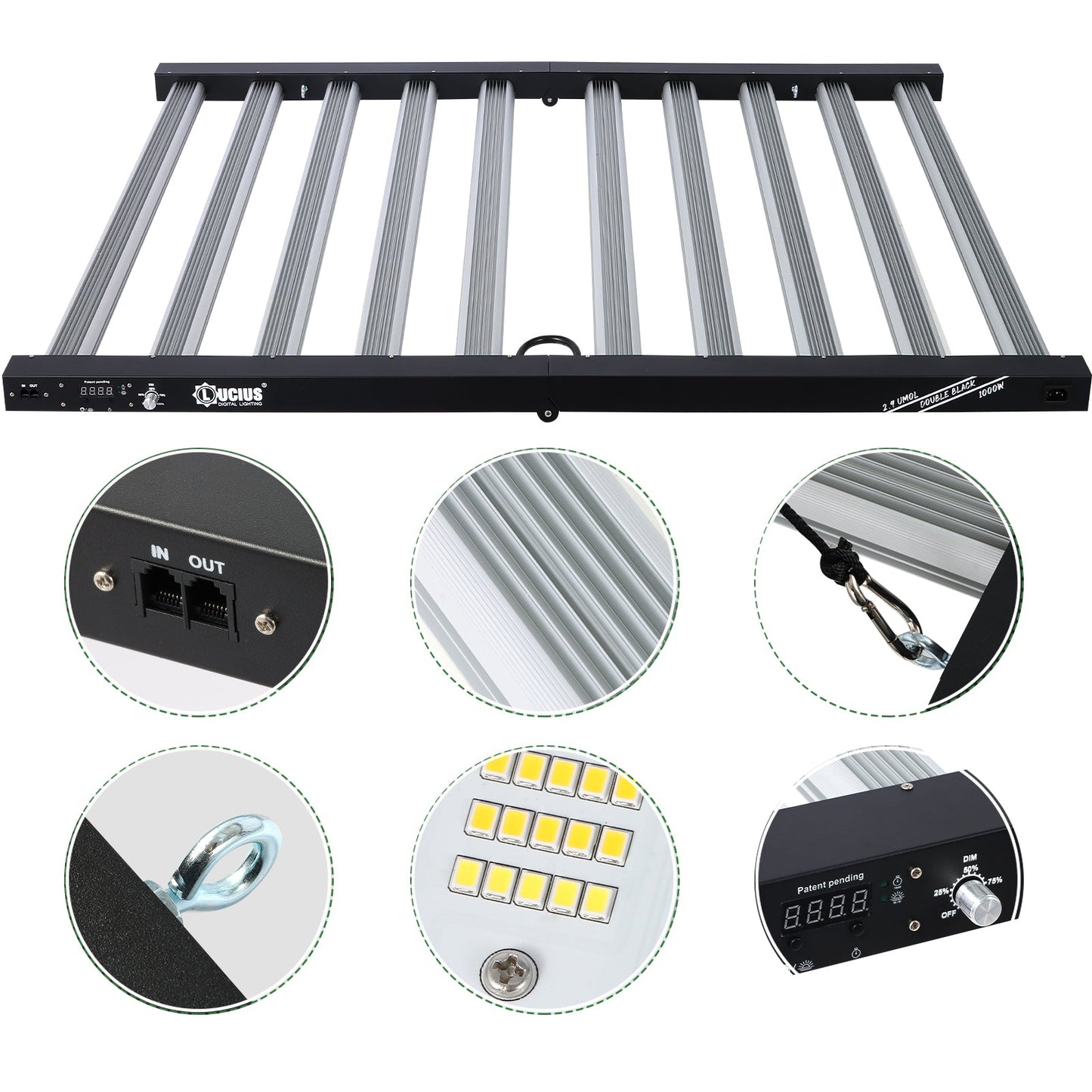 1000W Samsung LM281B LED Grow Light +UV+lR