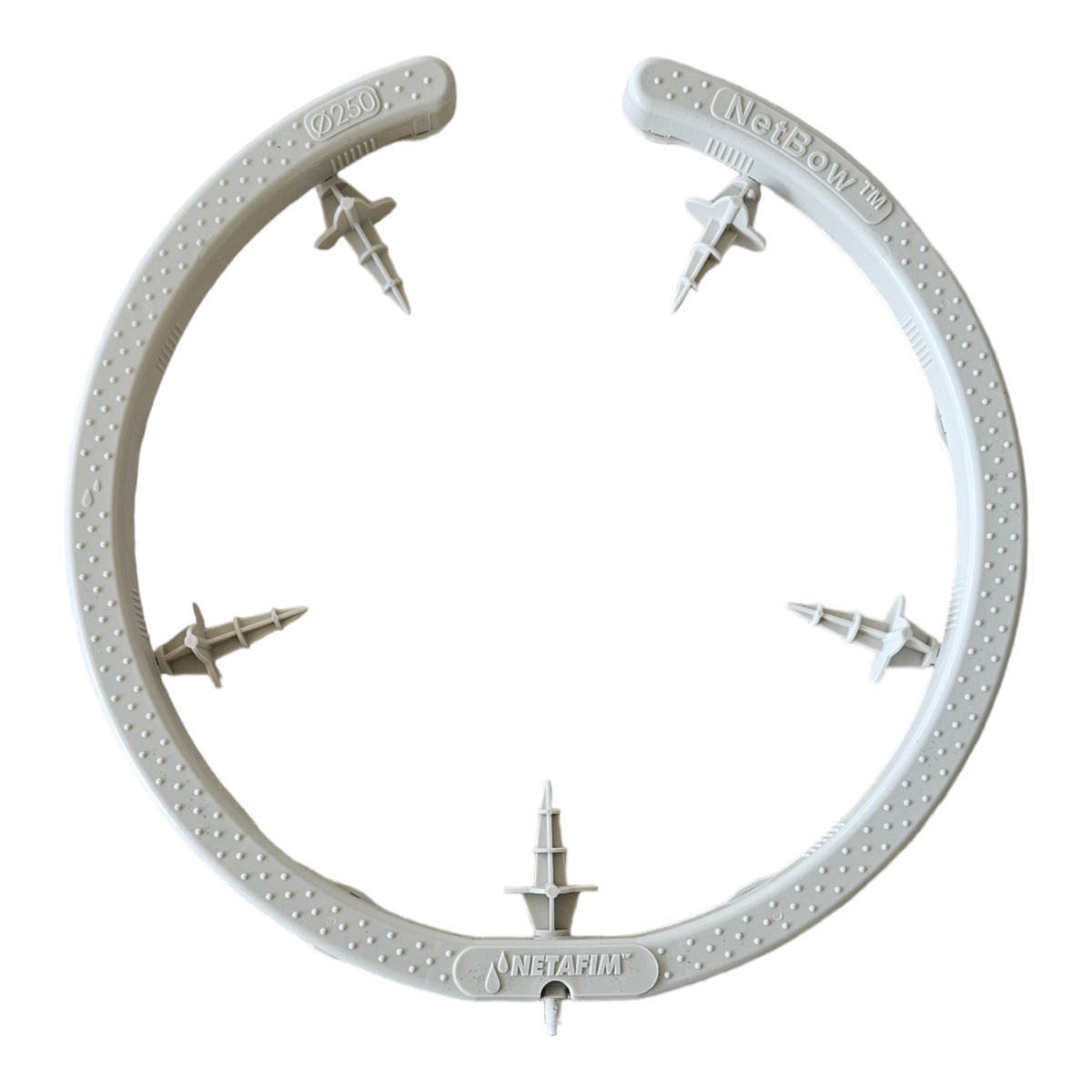 Netafim NetBow drip ring delivering water evenly across the root zone