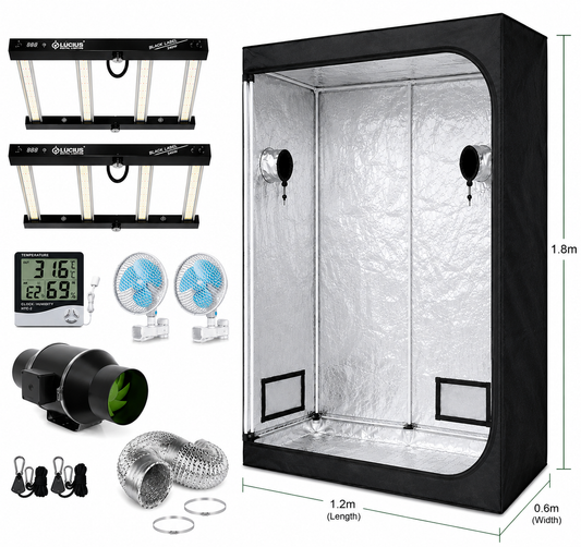 480W LED Kingpin Grow Tent Kit (1.2mx0.6mx1.5m)