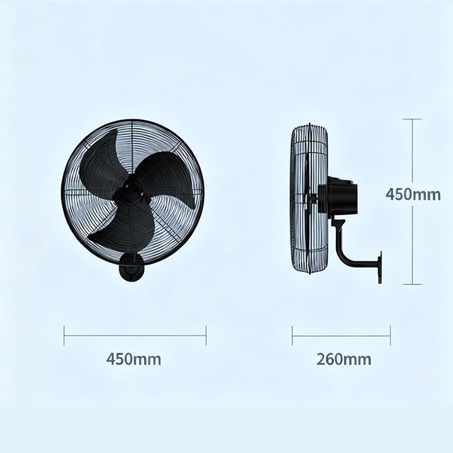 200W Industrial Wall Fan 45cm