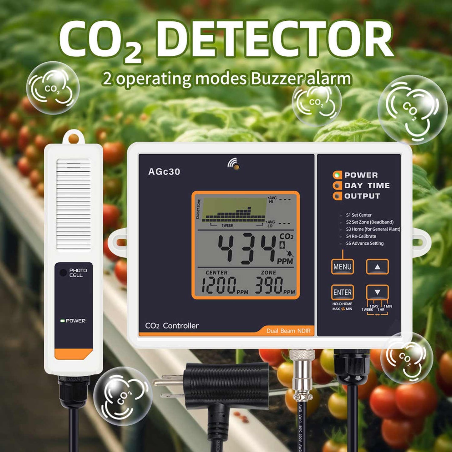 CO2 Controller for Greenhouse and Grow Tent