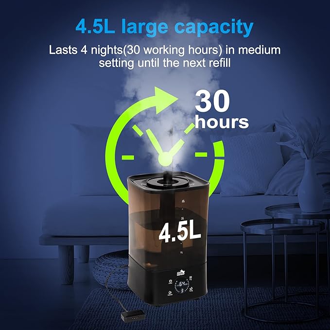 4.5L Smart Humidifier with Remote Control & Sensor