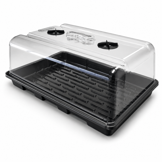 High dome propagator large 56x36x22cm clear humidity dome and tray for seedlings and clones