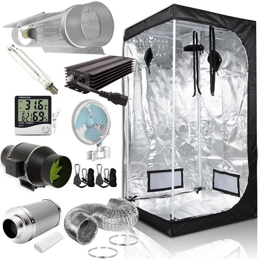 600W Air-Cooled HPS Kingpin Grow Tent Kit (1x1x2m)