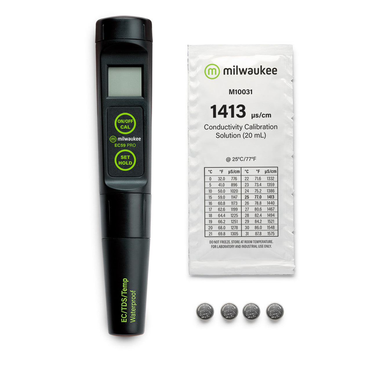 Milwaukee EC59 PRO Waterproof 3-in-1 Conductivity / TDS & Temperature Tester