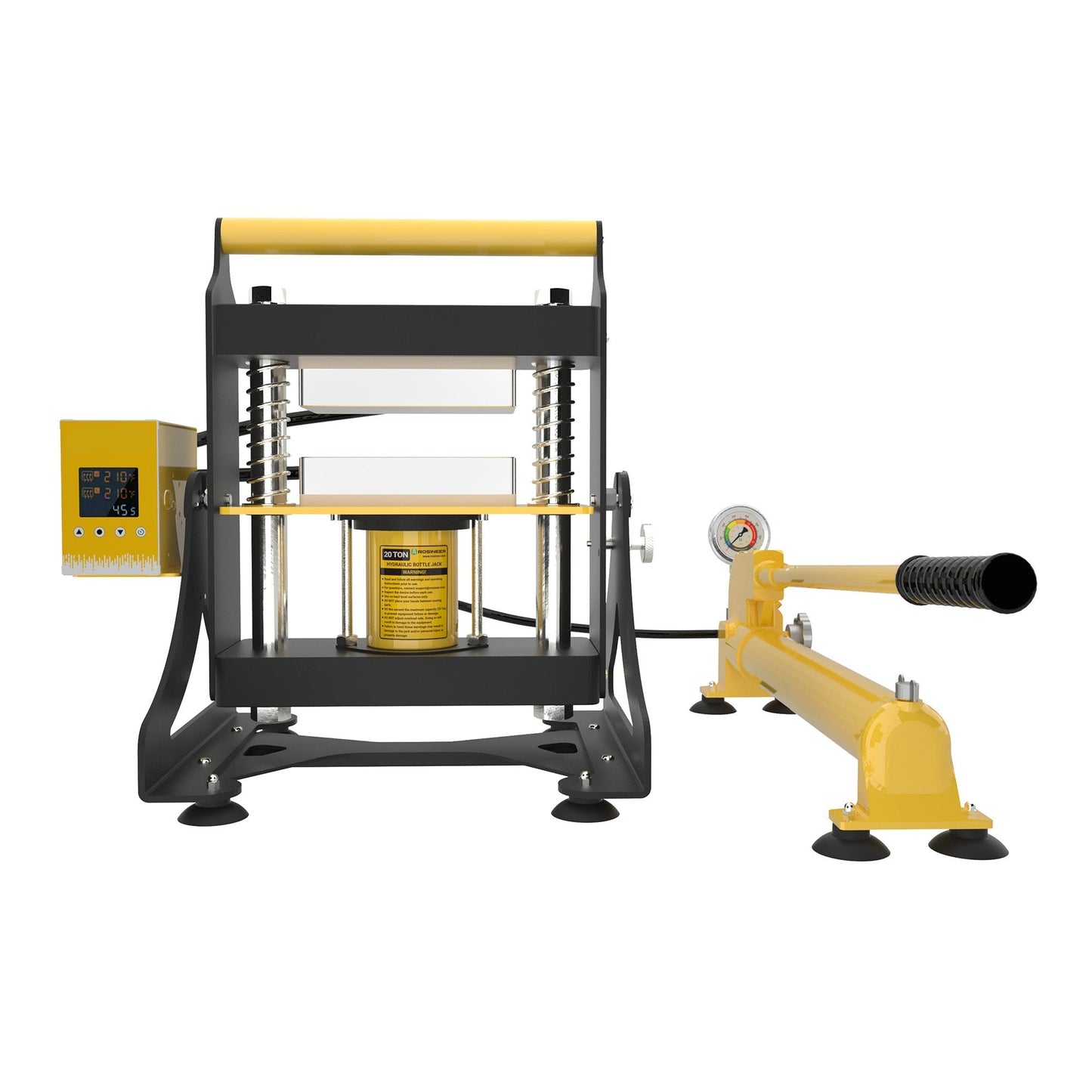 20 Ton Electric Commercial Rosin Press Bundle with Large Plates & Pressure Gauge | Rosin Pro