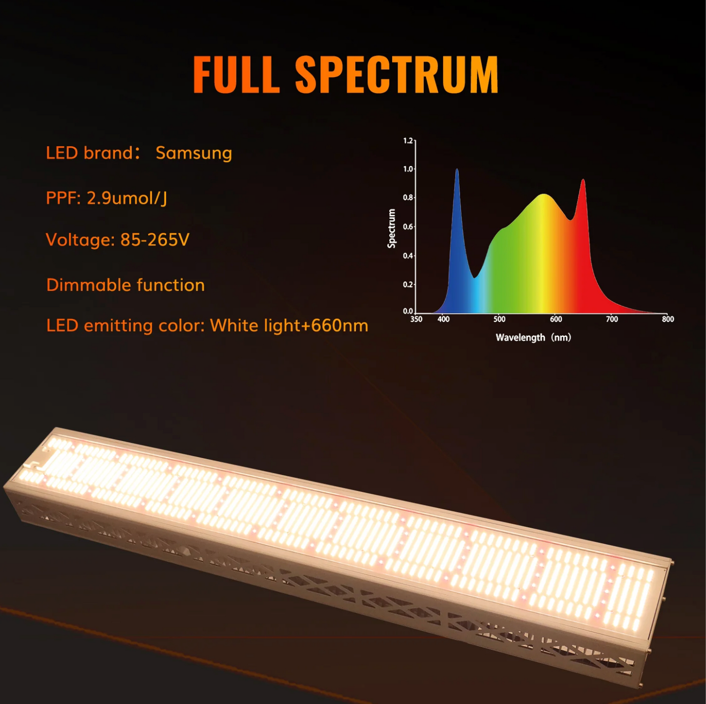 600W Greenhouse Samsung LED Grow Light