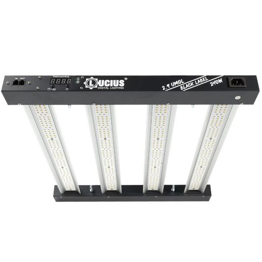 240W Samsung LM281B LED Grow Light | Programmable Sunrise/Sunset + Timer | Lucius Black Label