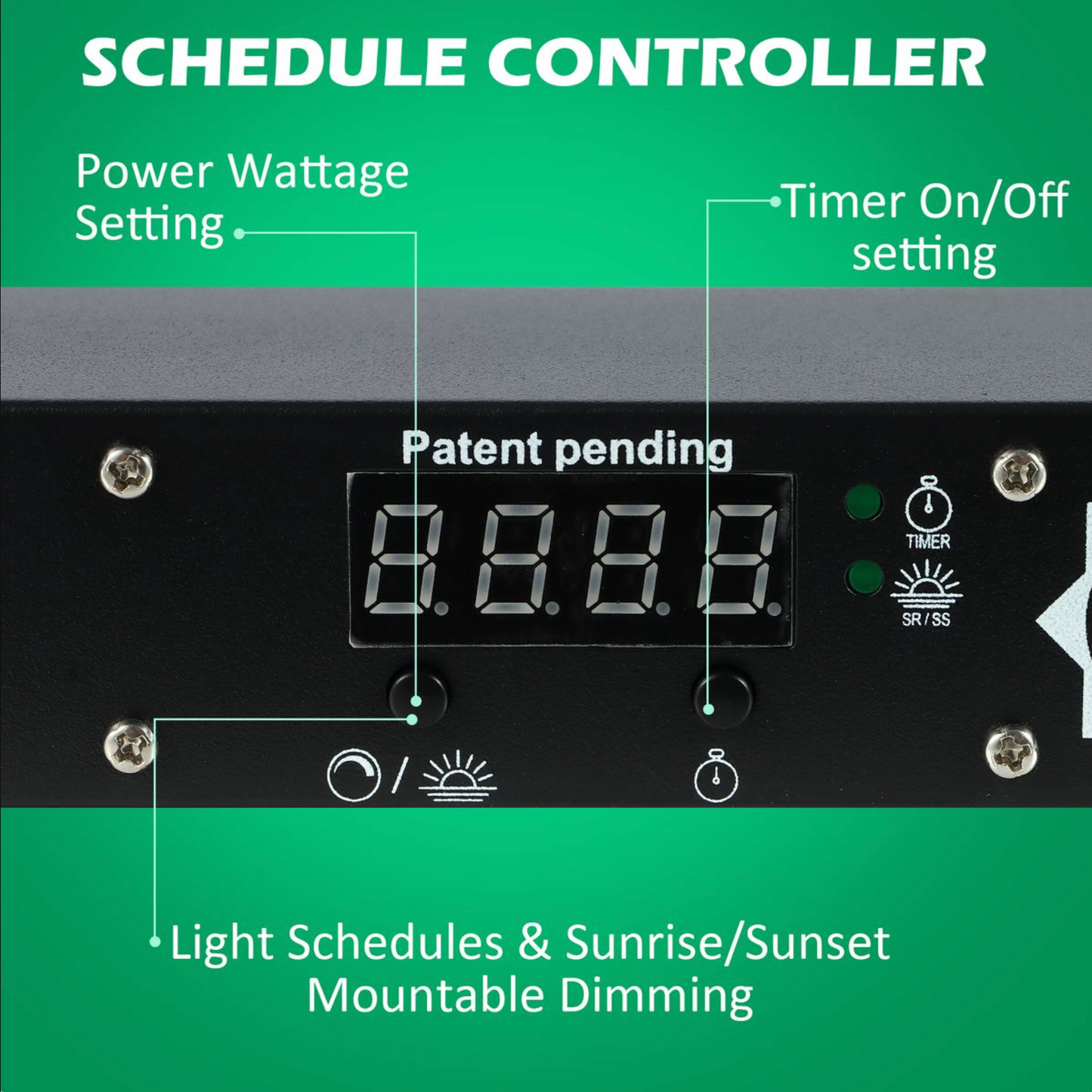 240W Samsung LM281B LED Grow Light | Programmable Sunrise/Sunset + Timer | Lucius Black Label