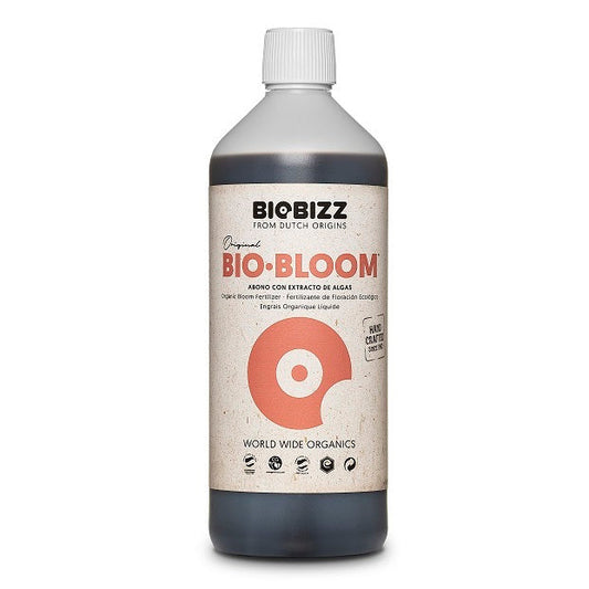 BioBizz Bio Bloom product bottle on a white background