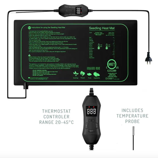 Seedling Heat Mat with Built-In Controller (20°C -45°C)