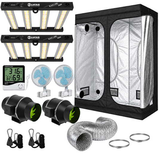 800W LED King Pin Grow Tent Kit (2.4mx1.2mx2m)