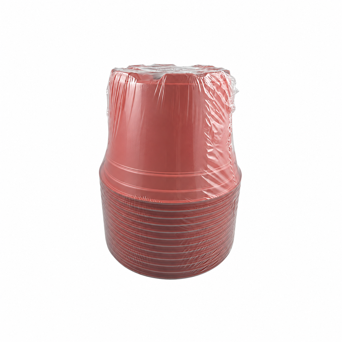 10.5cm red round plastic nursery pots, pack of 12