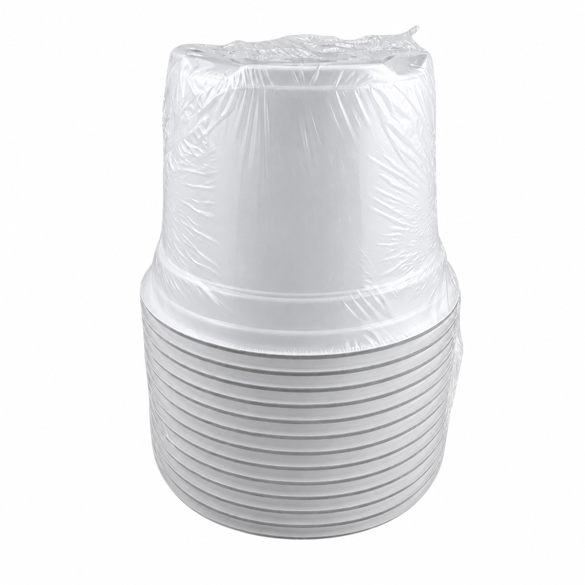 10.5cm white round plastic nursery pots, pack of 12