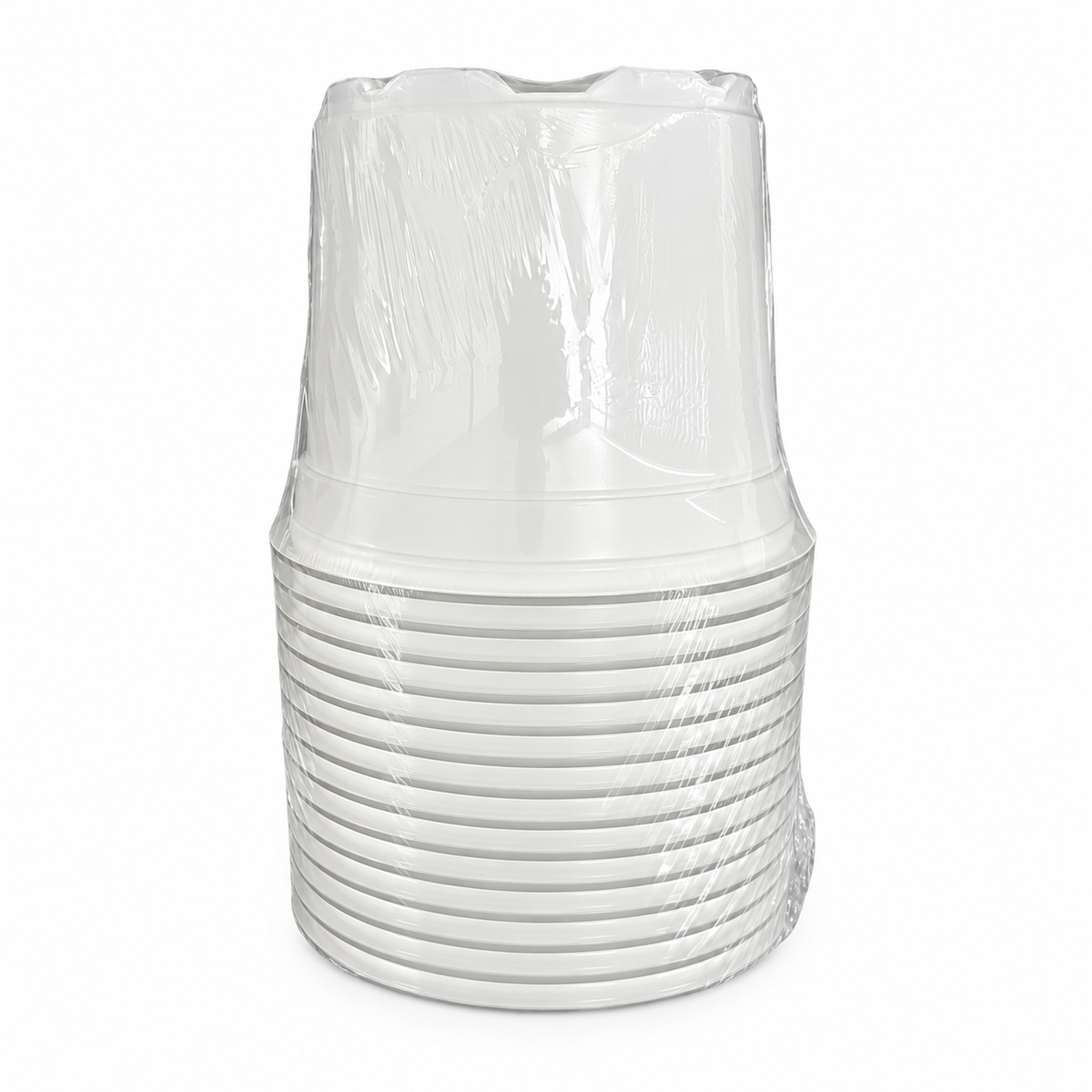 9cm white round plastic nursery pots, pack of 15