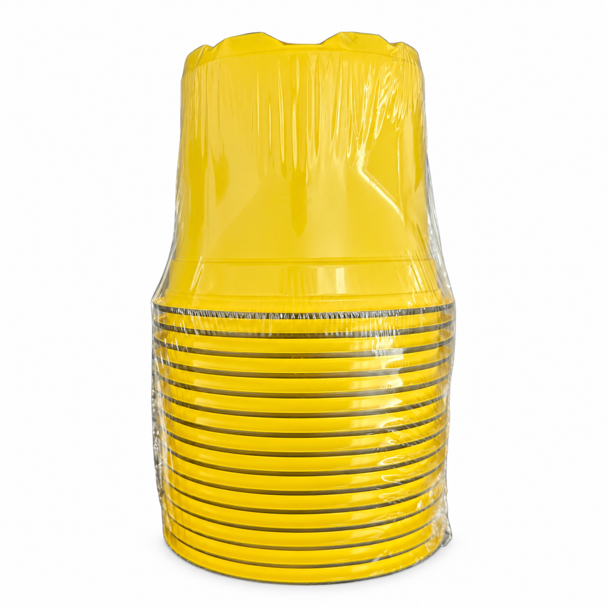 9cm yellow round plastic nursery pots, pack of 15