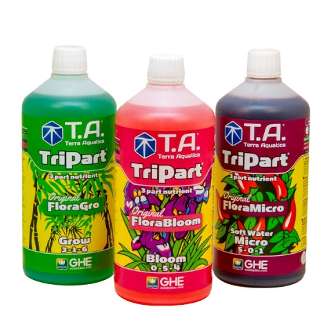 Terra Aquatica Tripart 1L Nutrient Kit (Soft Water)